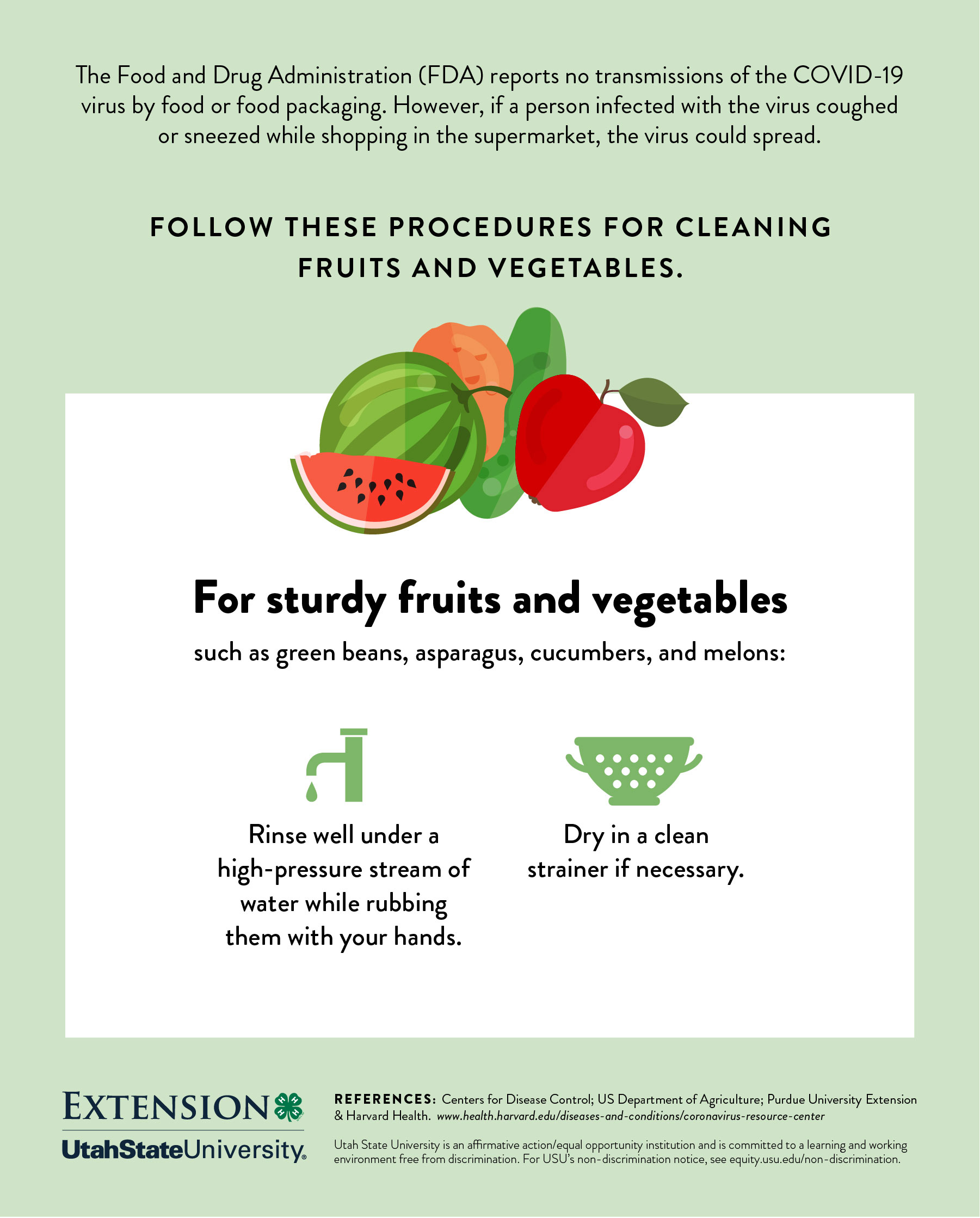 Cleaning sturdy fruits and veggies