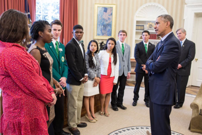 Utah 4-H Youth Leader with President Barack Obama