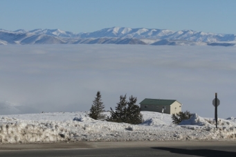 Fog & pollution settling in a Utah Valley