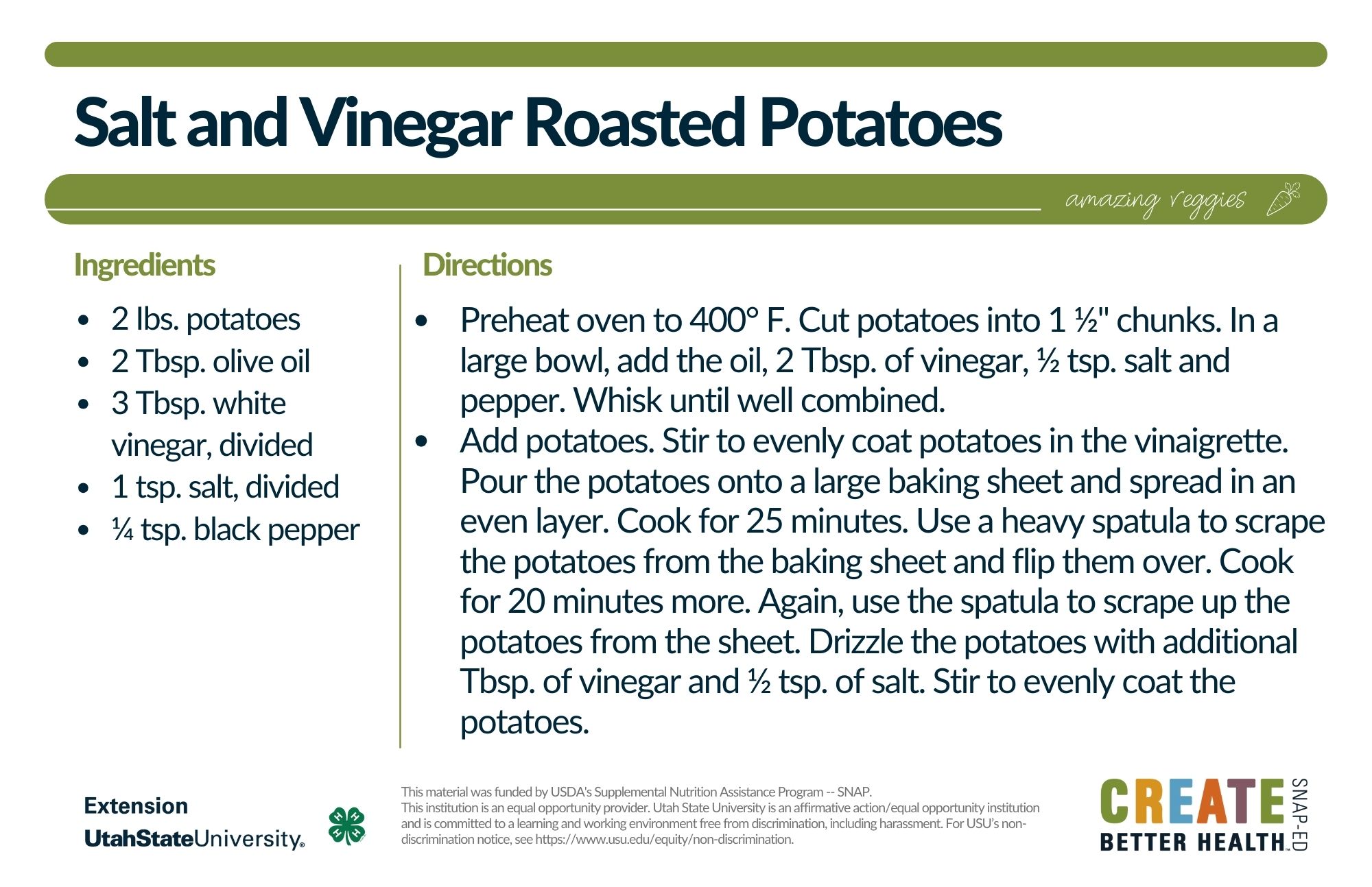 salt and vinegar potatoes recipe card