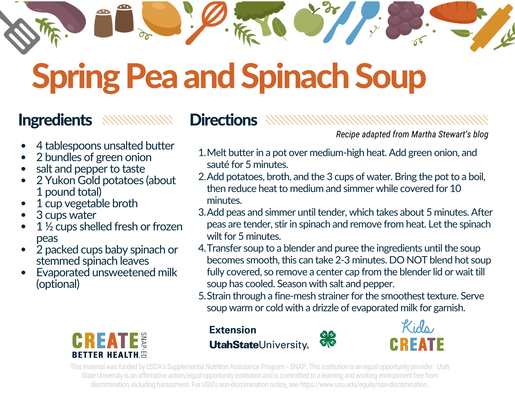 Spring pea and spniach soup 