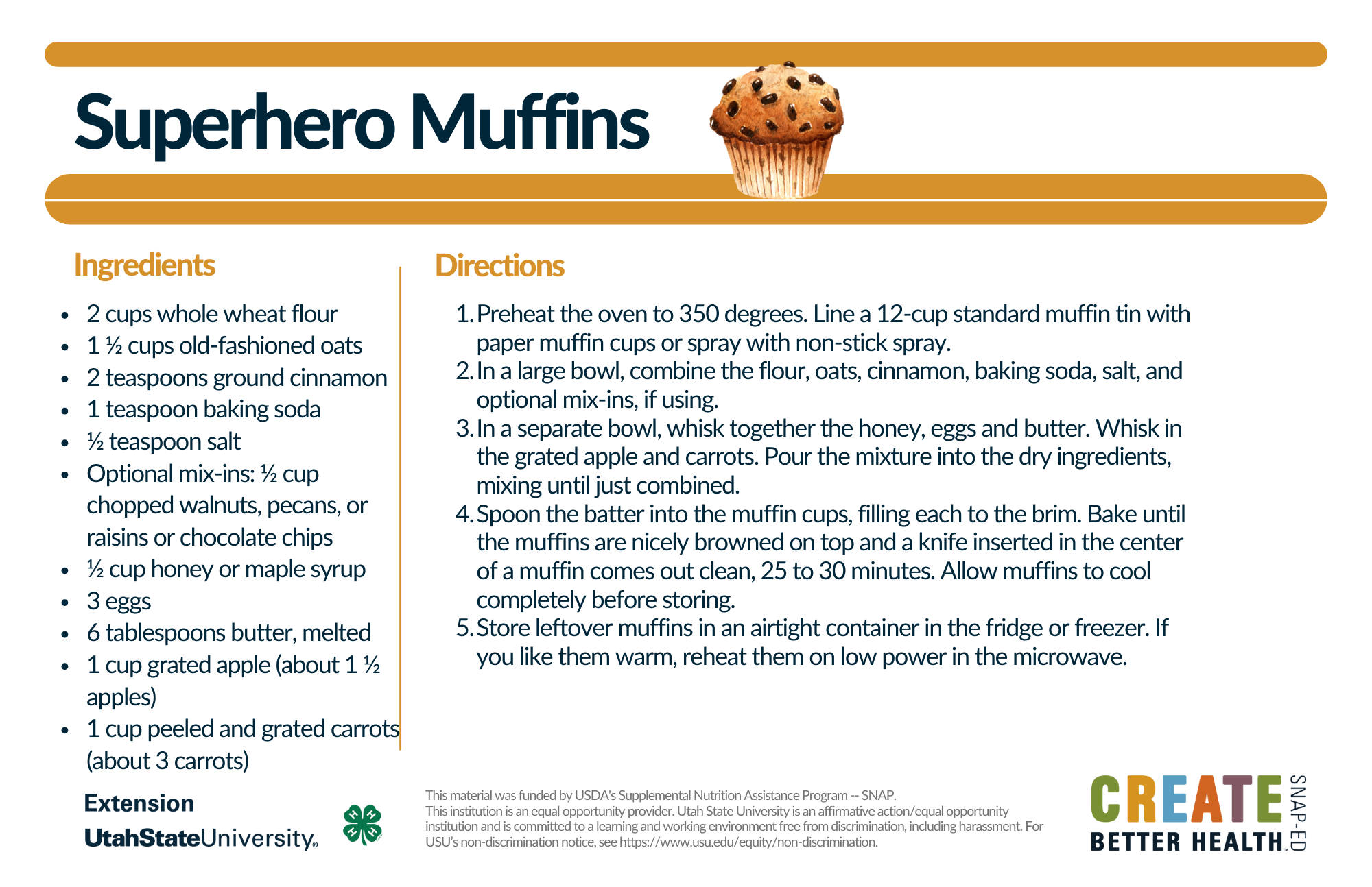 Superhero Muffin Recipe