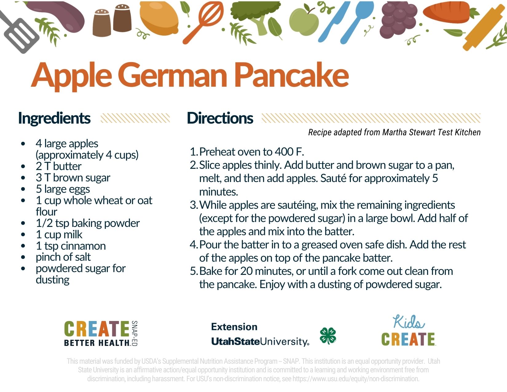 Apple German pancake recipe