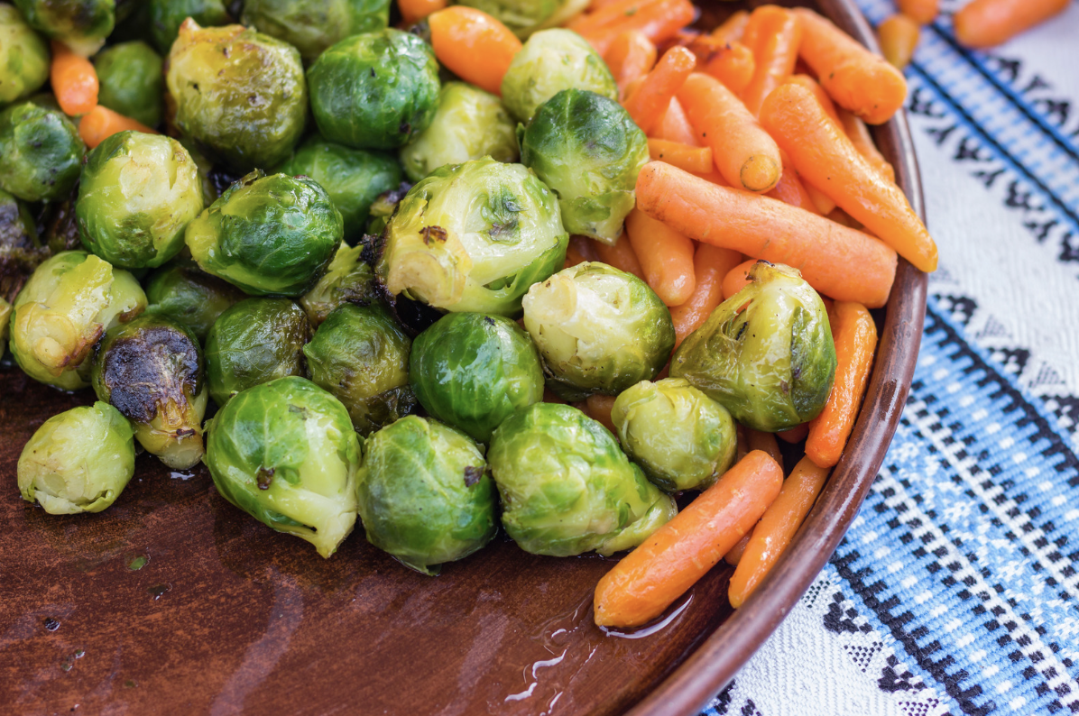 brussel sprouts and carrots
