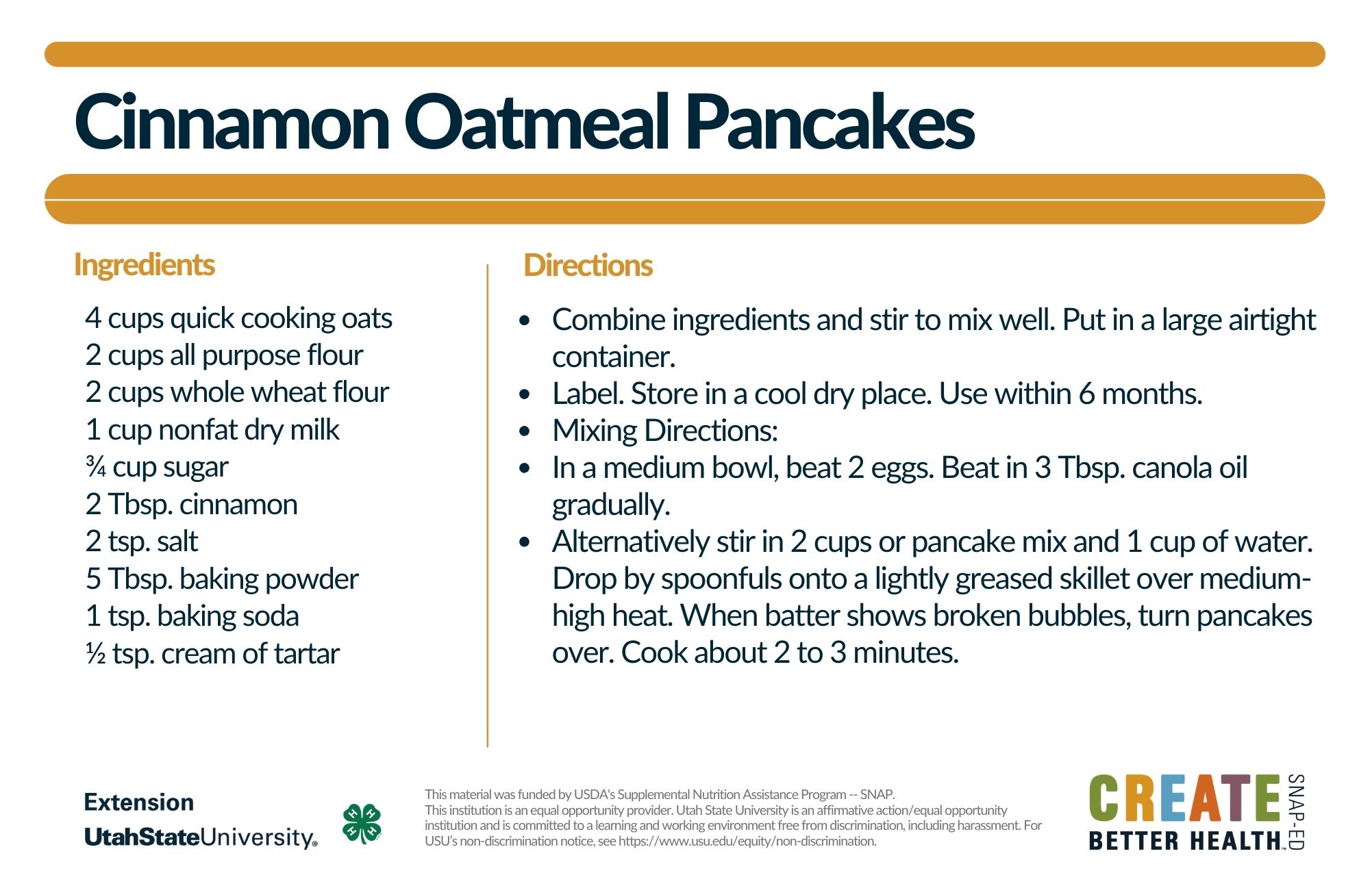 cinnamon oatmeal pancake recipe 