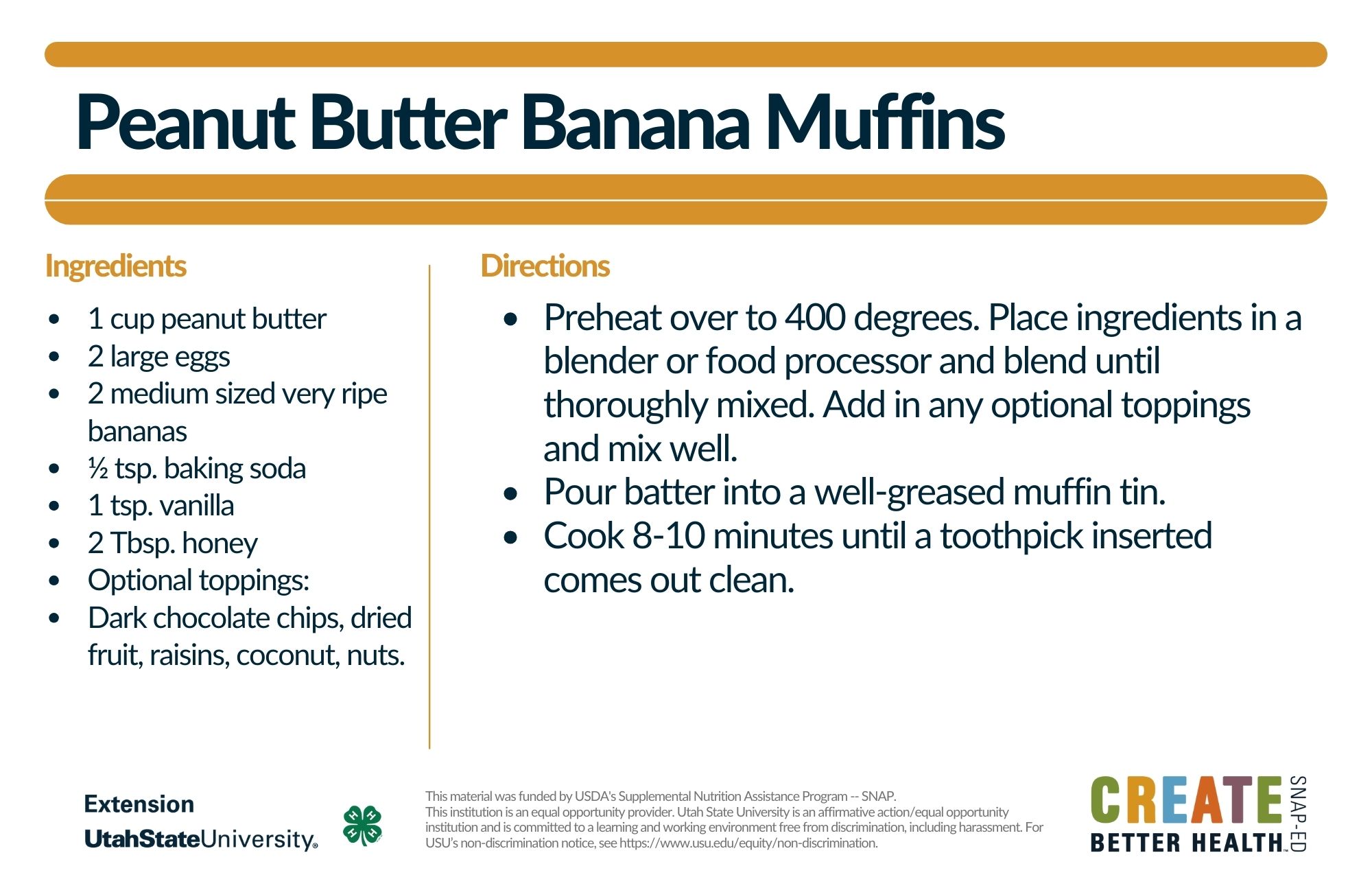 Peanut butter banana muffins