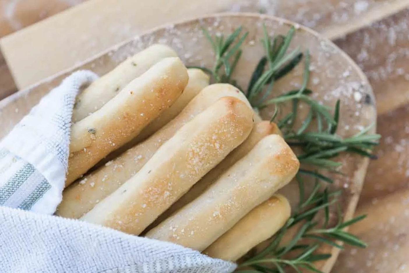 Our Favorite Homemade Rosemary Parmesan Breadsticks 