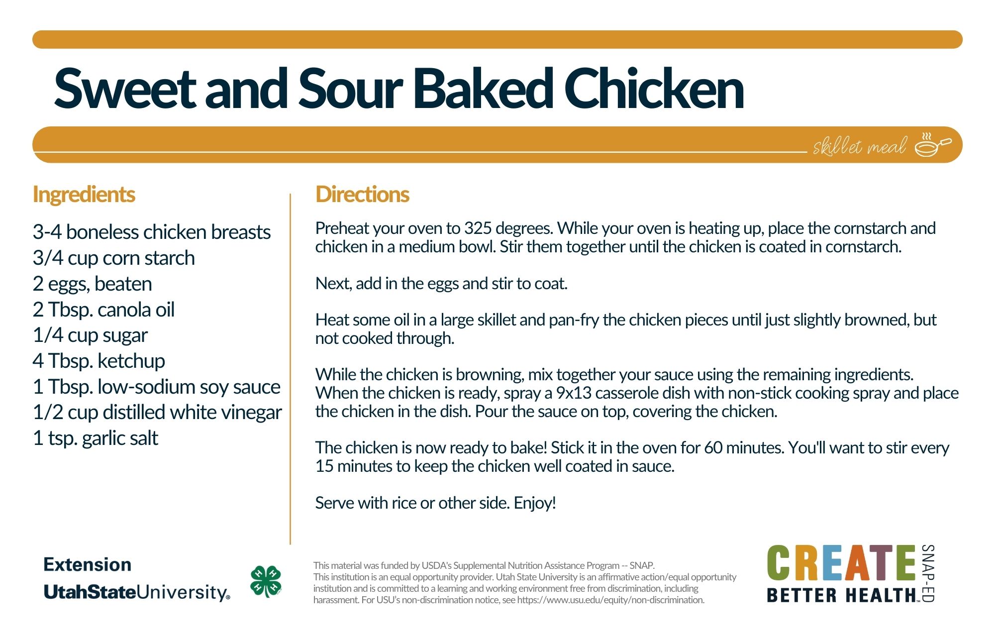sweet and sour baked chicken recipe