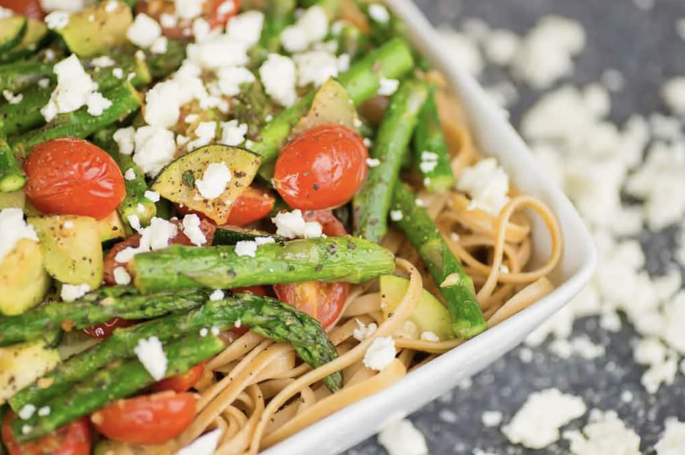 Eat Local and In Season with Tomato and Asparagus Pasta