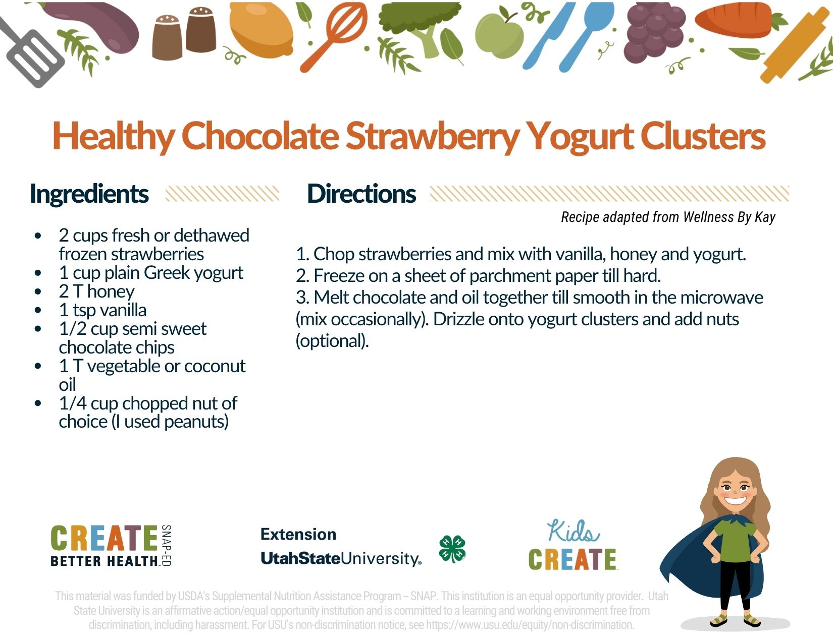 Healthy Chocolate Strawberry Yogurt Clusters 