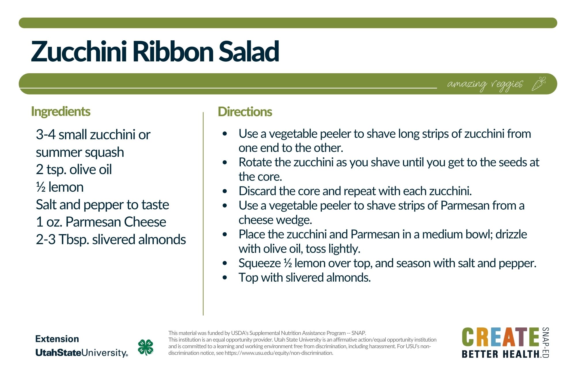 zucchini ribbon salad recipe