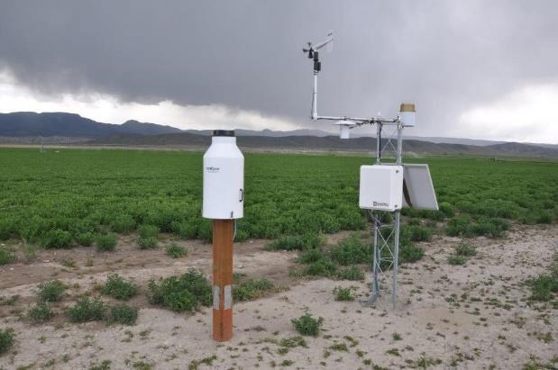 Utah Climate Center weather station in Sevier County utilized for irrigation scheduling.
