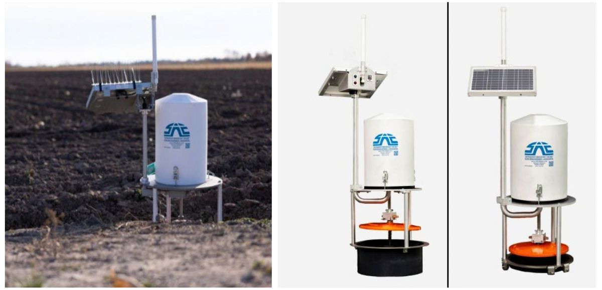 A surge valve in a field and different perspectives.