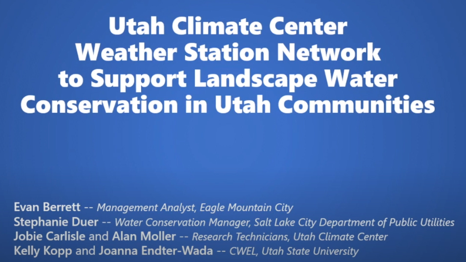 utah climate center weather station