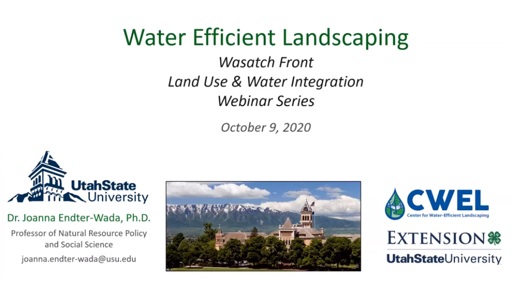 Water-Efficient Landscape Regulations and Incorporating Water Into Comprehensive Plans