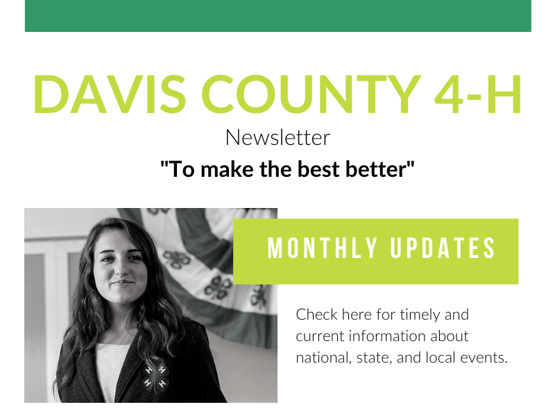 Davis County 4-H Monthly Updates newsletter
