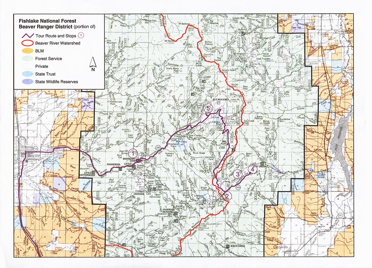 Fishlake National Forest Tour Map