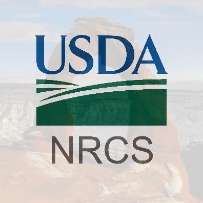 USDA NRCS logo with Delicate Arch in background