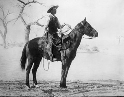 Albert F. Potter on a horse