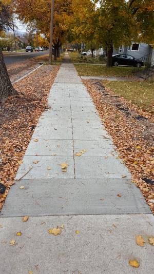 fixed sidewalk on 600 N. 200 E.