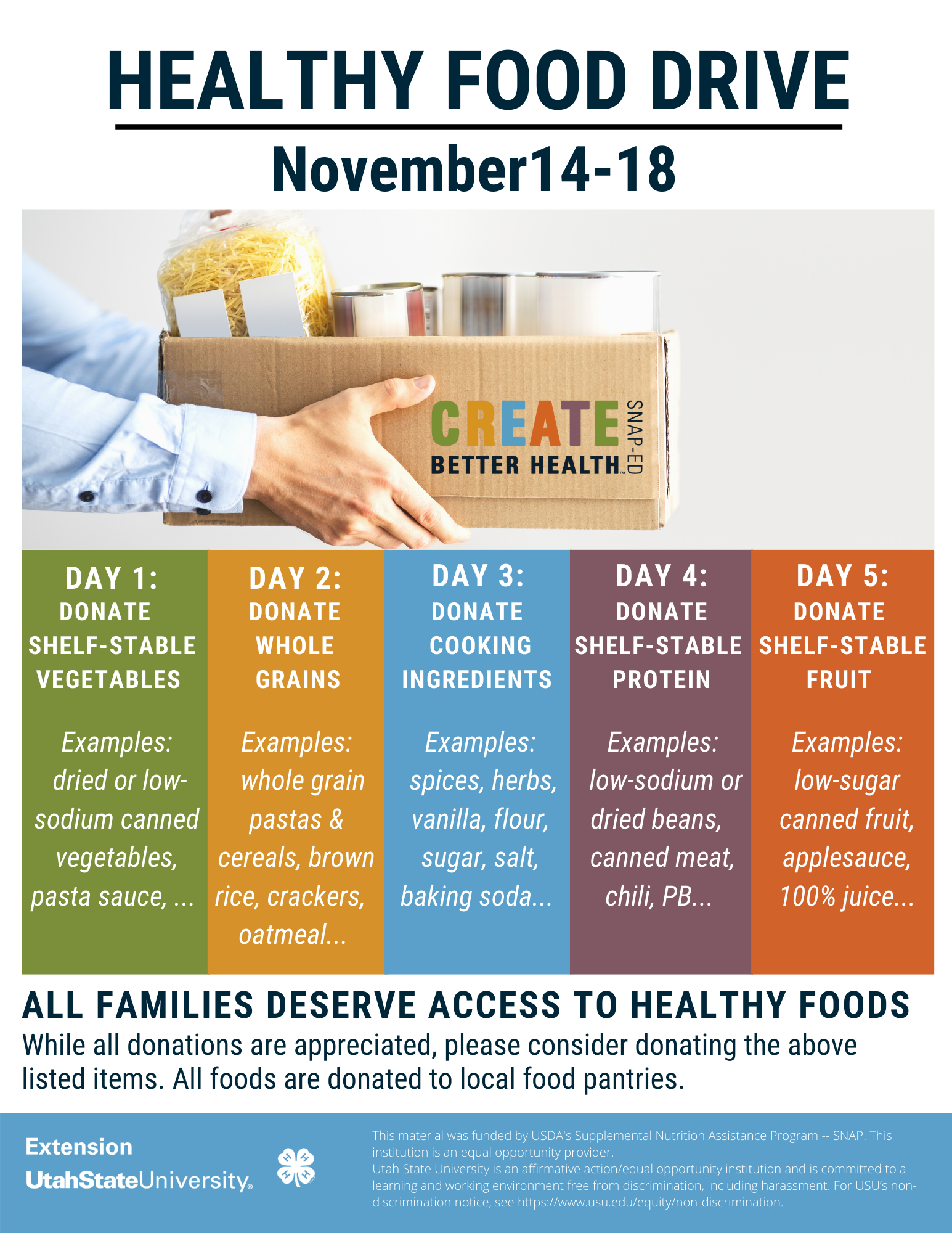 Healthy Food Drive Poster Template 