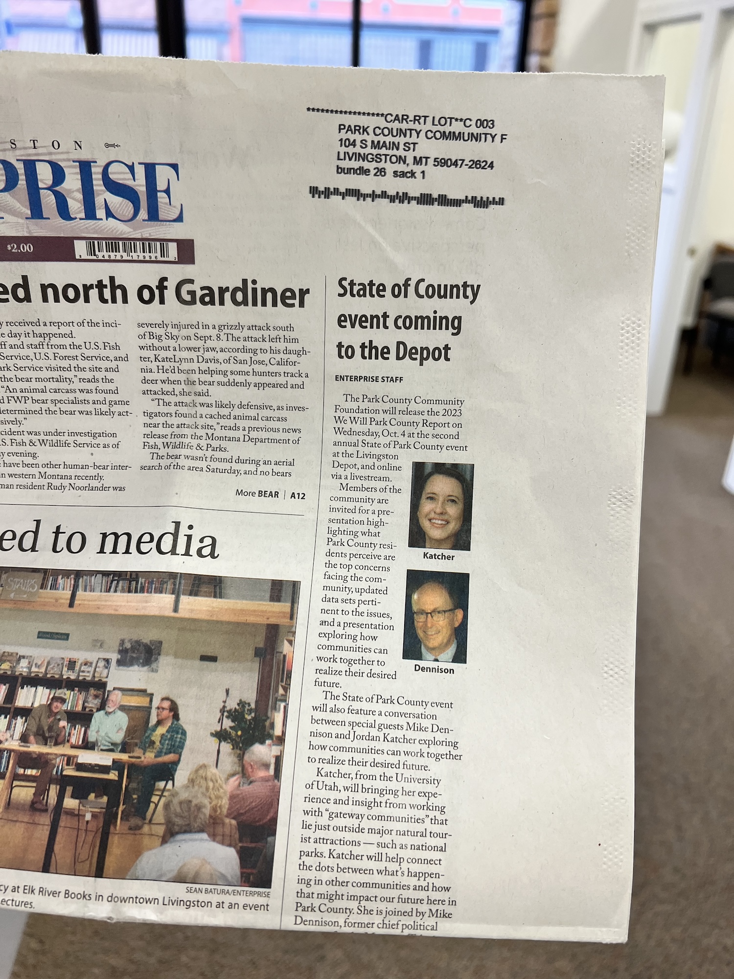park county paper