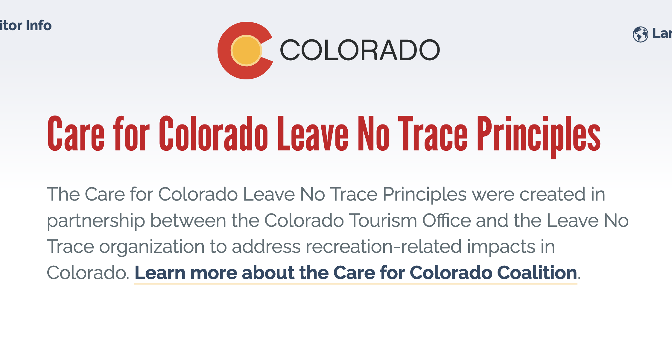 Care for Colorado Principles Toolkit