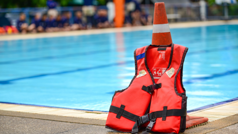 Life Jacket By A Pool