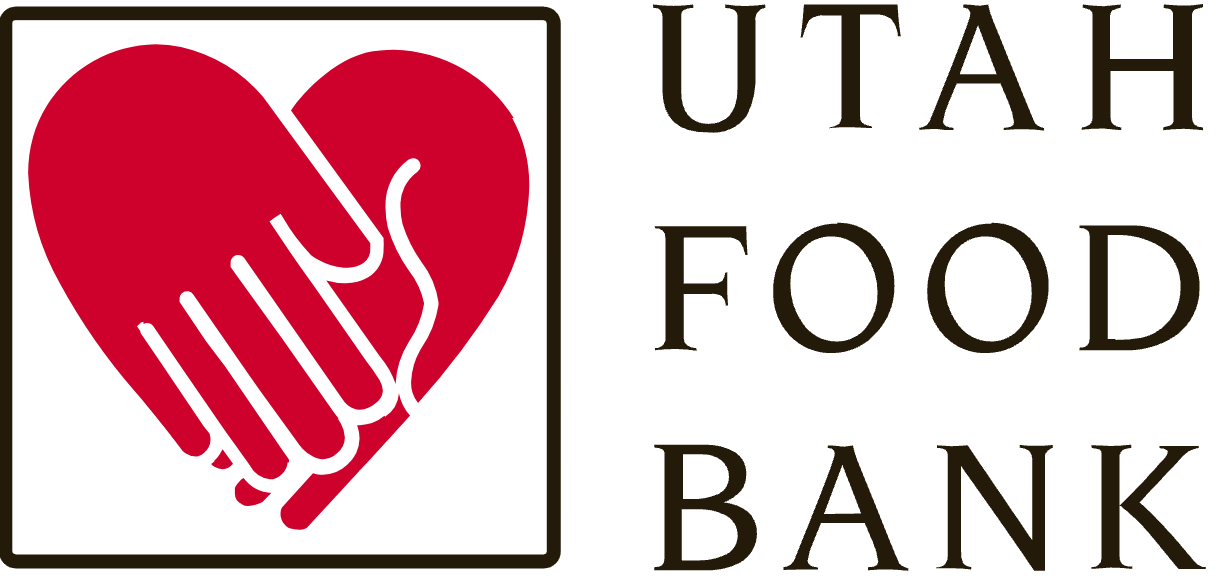Utah Food Bank logo with Heart and Hands inside Utah outline