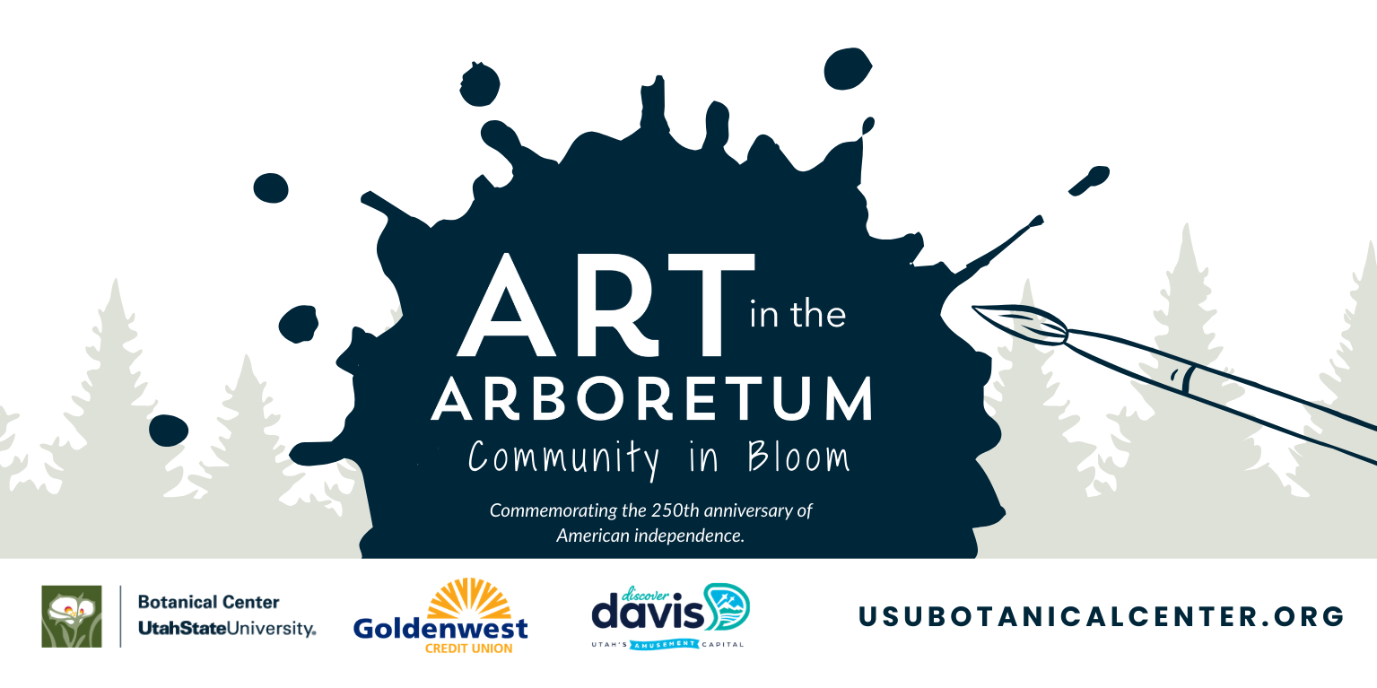 The graphic logo for art in the arboretum