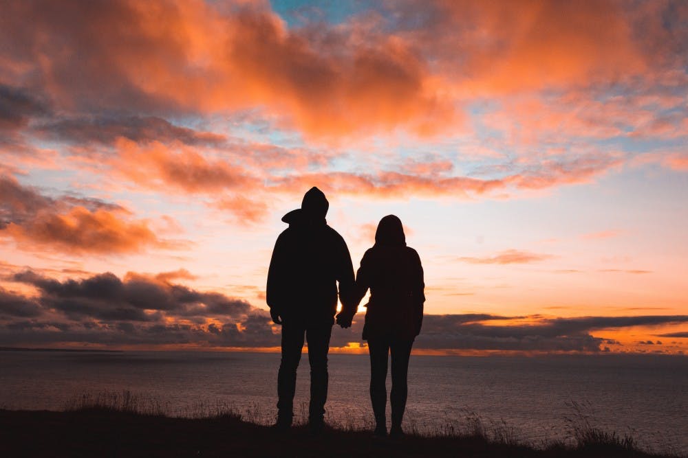 Couple at sunset