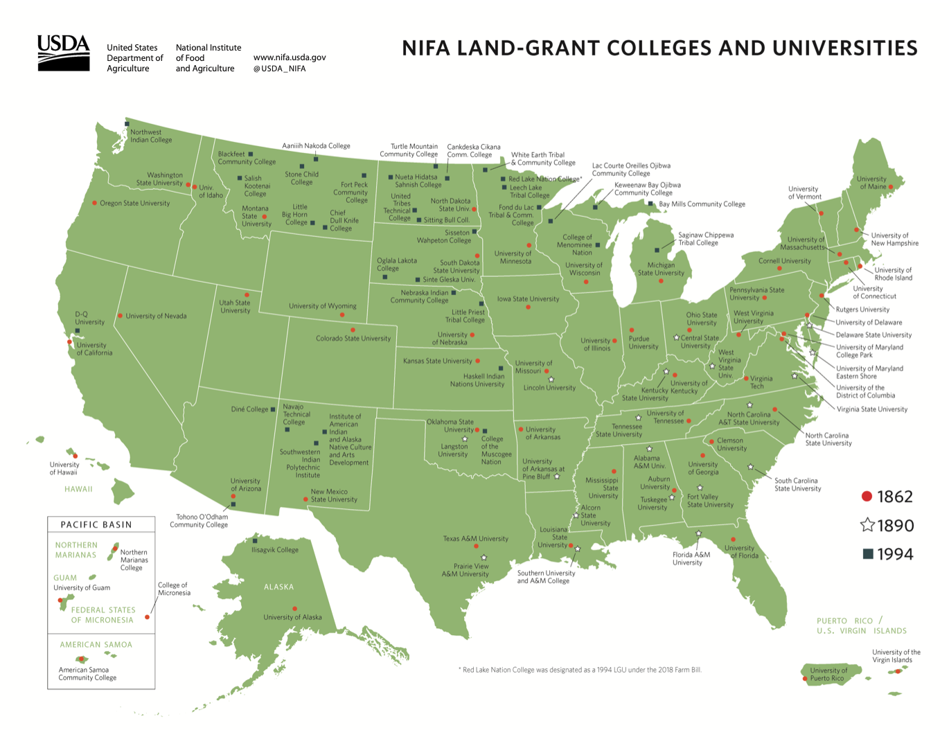 There are 112 land-grant universities in the United States of America