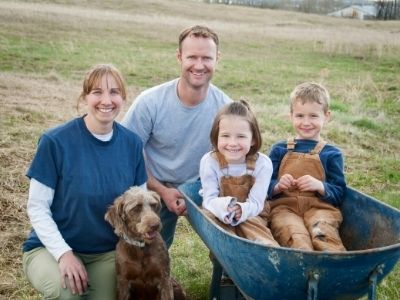 Family on farm