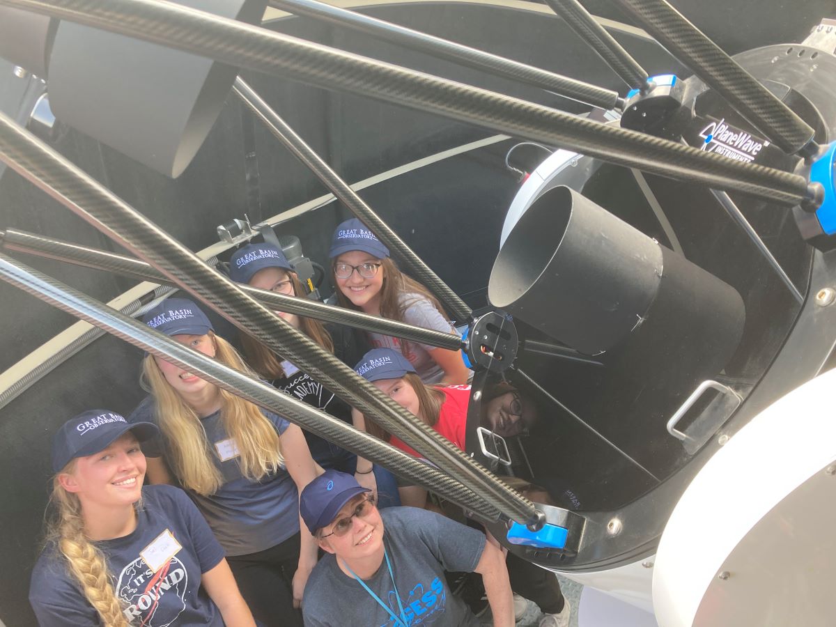 High school researchers visit the telescope at Great Basin Observatory