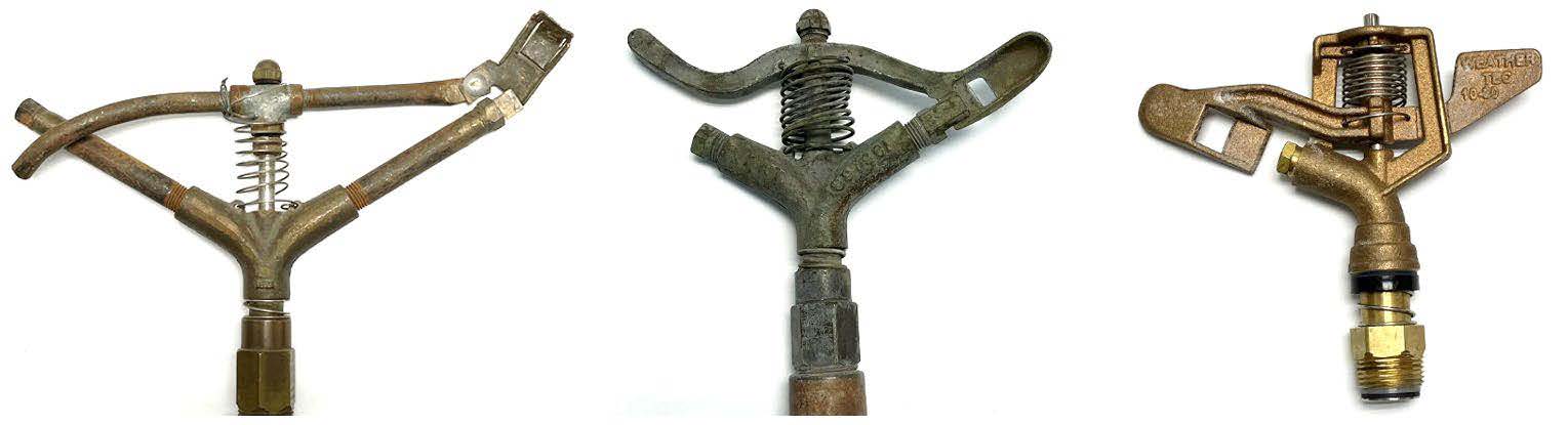 Three different sprinkler heads.