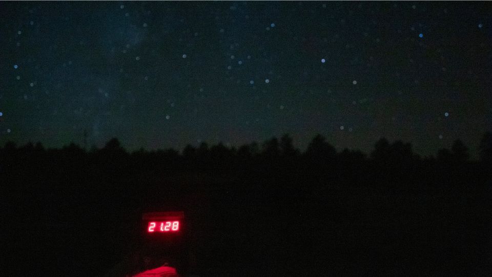 Night sky readings using a handheld SQM unit at El Malpais. NPS Photo.
