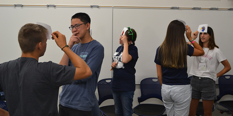 Utah youth at the annual Teen Leadership conference playing a group game