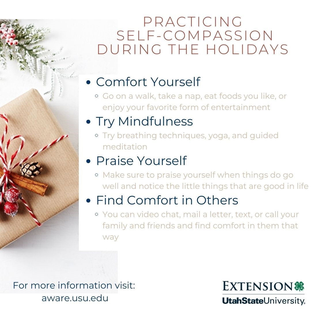 Self Compassion During the Holidays Graphic