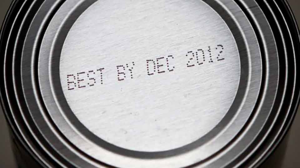 Best By date printed on the top of a can
