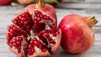 Pomegranate on the counter