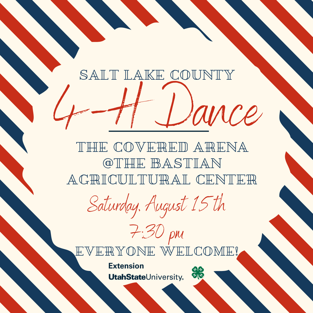Salt Lske COunty 4-H Dance flyer
