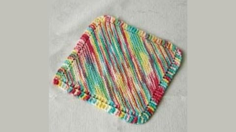 Diagonal Knit Dishcloth | USU