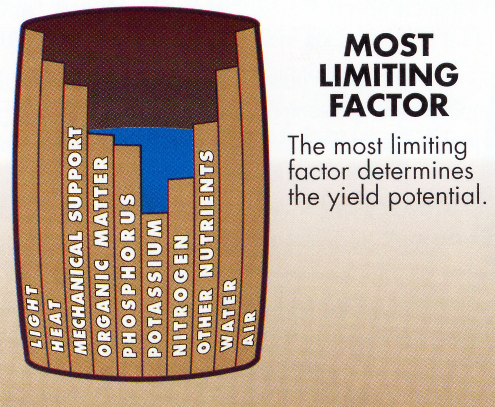 Most limiting factor determins the yield potential