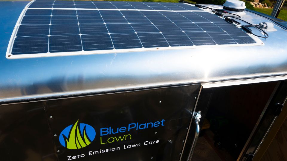 A trailer with electric technology on the top