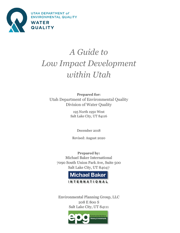 A Guide to Low Impact Development within Utah