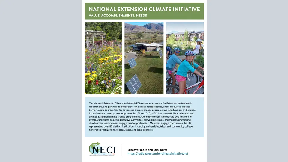 National Extension Climate Initiative: Value, Accomplishments, Needs