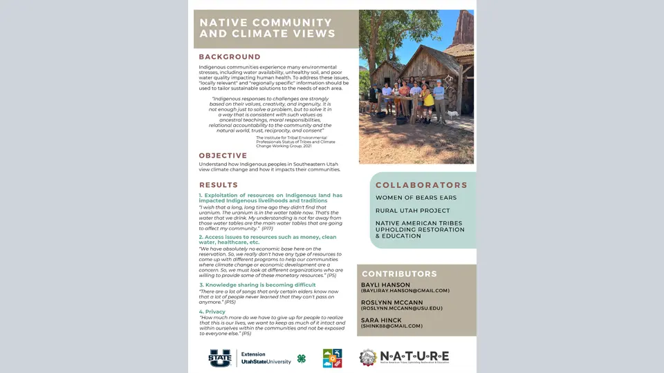 Native Community and Climate Views
