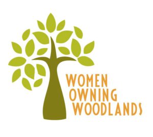 Tree logo that says 'Women Owning Woodlands"