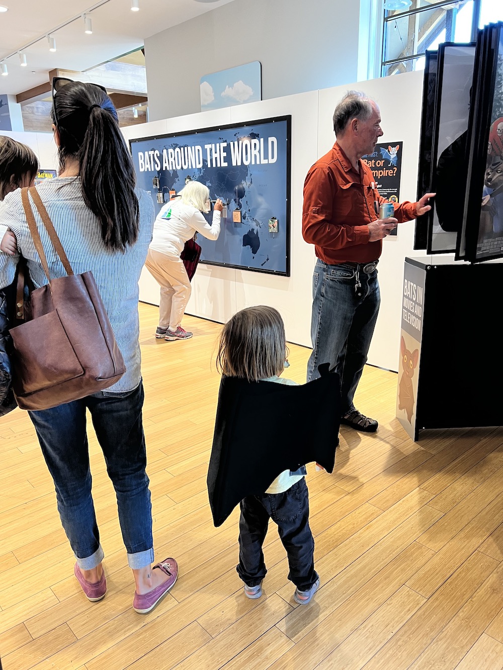 People exploring the exhibit