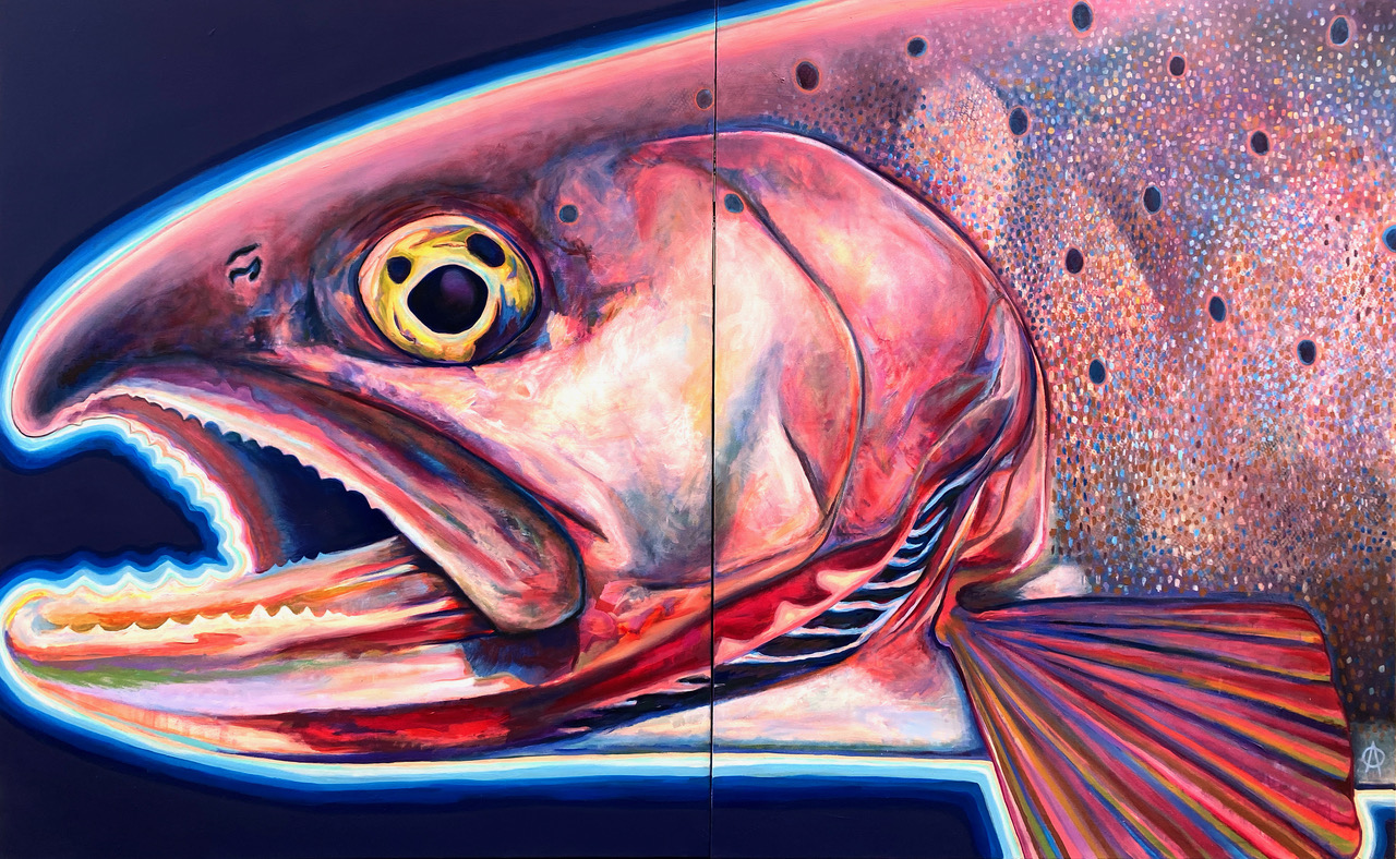 Paining of a Bonneville cutthroat trout